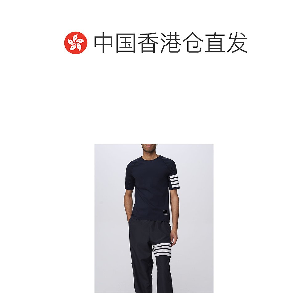 香港直邮Thom Browne 圆领短袖T恤 MJA008Y06770 - 图1