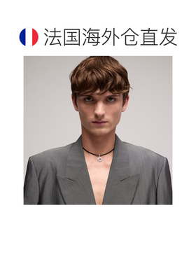 自营欧洲直邮GUCCI古驰 Interlocking男女同款黑色925银绳索磁扣