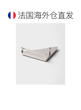 自营欧洲直邮PRADA普拉达 男士炭灰色Saffiano皮革腰带扣