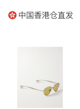 1h可退 香港直邮Bottega Veneta 葆蝶家 女士 圆框镀银太阳眼镜 B