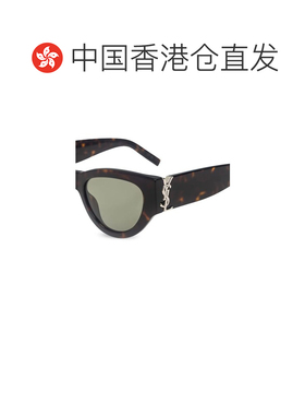 1h可退 香港直邮Saint Laurent 圣罗兰 女士 猫眼醋纤太阳眼镜 67