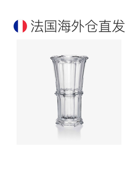 欧洲直邮Baccarat巴卡拉 Harcourt 1841透明水晶八角形轮廓花瓶