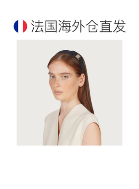 自营欧洲直邮Ferragamo菲拉格慕 Vara女士黑色织物发箍蝴蝶结配饰