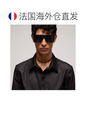 自营欧洲直邮Gucci古驰 GG Marmont男女同款钯金黄铜磁性绳索项链