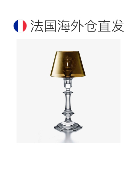 欧洲直邮Baccarat巴卡拉 Harcourt金色水晶多面切割烛台酒杯