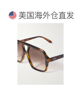 美国直邮LOEWE 罗意威 男士 飞行员龟甲色醋纤太阳眼镜 LW40161UH