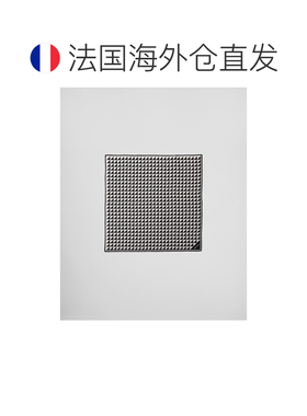 欧洲直邮自营PRADA普拉达 女士黑色/白色拼色丝质印花方巾