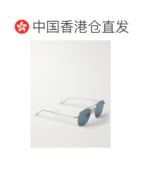 香港直邮Thom Browne 汤姆 布朗 男士 飞行员镀银太阳眼镜 UES907
