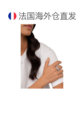自营欧洲直邮Diesel迪赛 女士银灰色不锈钢戒指
