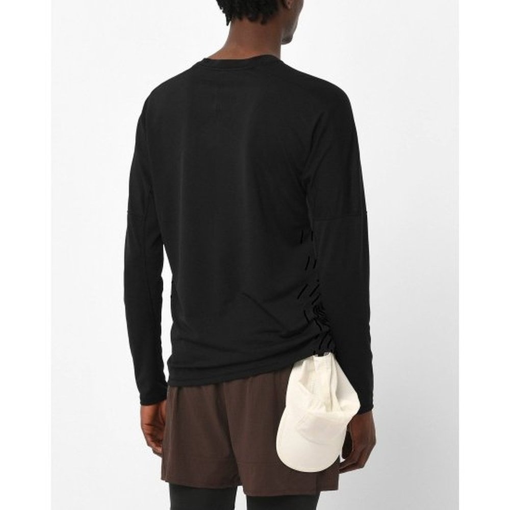 自营欧洲直邮SALOMON SENSE AERO男士黑色合成纤维长袖T恤运动,淘宝优惠券,粉丝福利购,淘宝优惠卷