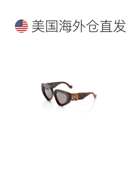 1h可退 美国直邮LOEWE 罗意威 女士 Anagram 方形框醋纤太阳眼镜