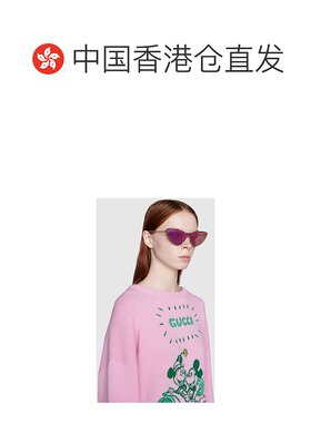 自营Gucci 猫眼造型面罩风格太阳眼镜 610405I3330古驰