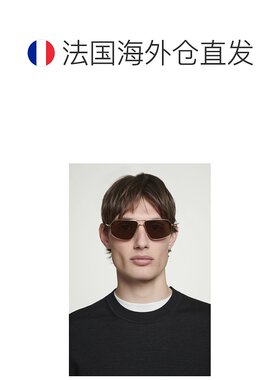 欧洲直邮COS 女士黑色黄铜太阳镜新款