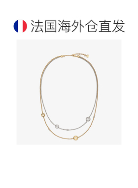欧洲直邮EverRound Fendi项链-金银色金属项链水晶
