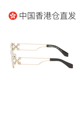 1h可退 香港直邮off-white 男士 金色 Allen 太阳镜 OW2027765560