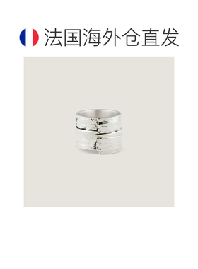 自营欧洲直邮Givenchy纪梵希 Tape女士古银色金属珐琅戒指