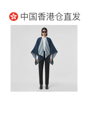 香港直邮Burberry 双面两穿标志性条纹羊毛披肩 8【付后1h可退】