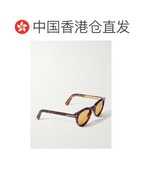 1h可退 香港直邮Tom Ford 汤姆 福特 女士 符号圆框龟甲色醋纤太