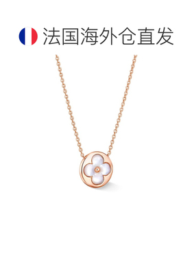 自营欧洲直邮LV路易威登 Sun Blossom女士玫瑰金花朵图案项链