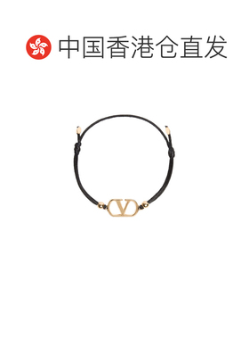 香港直邮valentino 华伦天奴 女士 VLogo 黑色滑行打结闭合扣板布