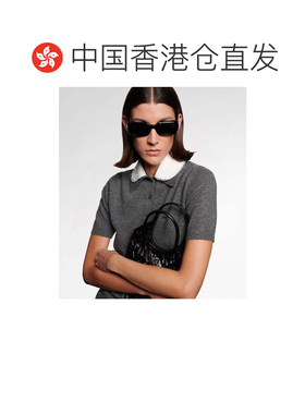 香港直邮Miu Miu 缪缪 女士 徽标矩形太阳眼镜 black黑色 舒适时