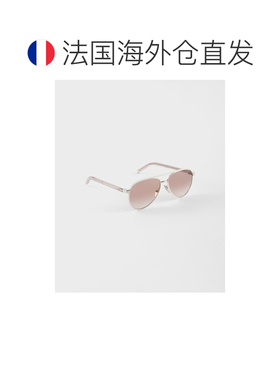 自营欧洲直邮Prada普拉达 女士咖啡棕金属金属铭牌太阳眼镜太阳镜