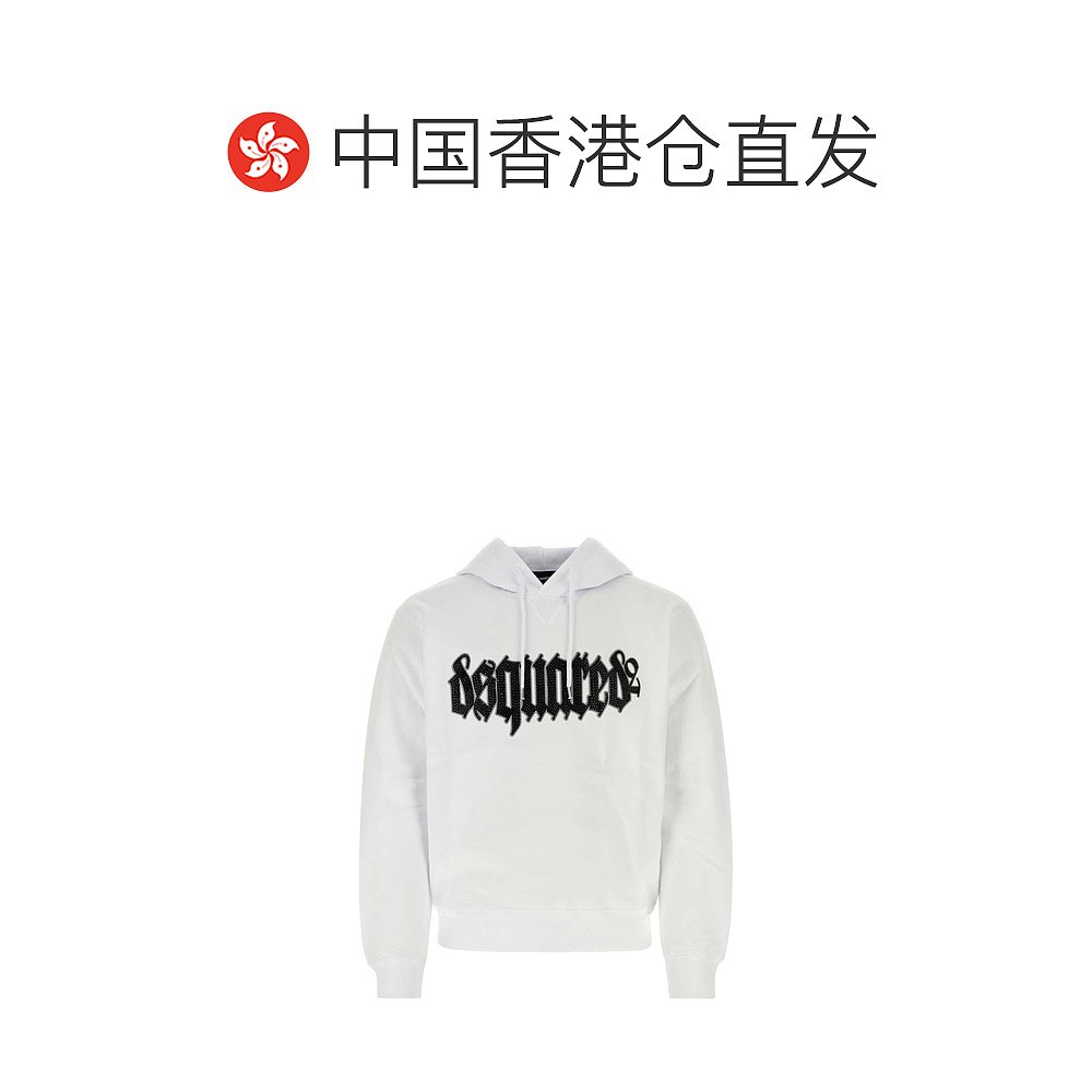 香港直邮Dsquared2 二次方 男士 徽标装饰抽绳连帽衫 S74GU0755S2 - 图1