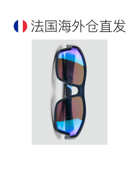 自营欧洲直邮MANGO 男士蓝色矩形偏光太阳镜
