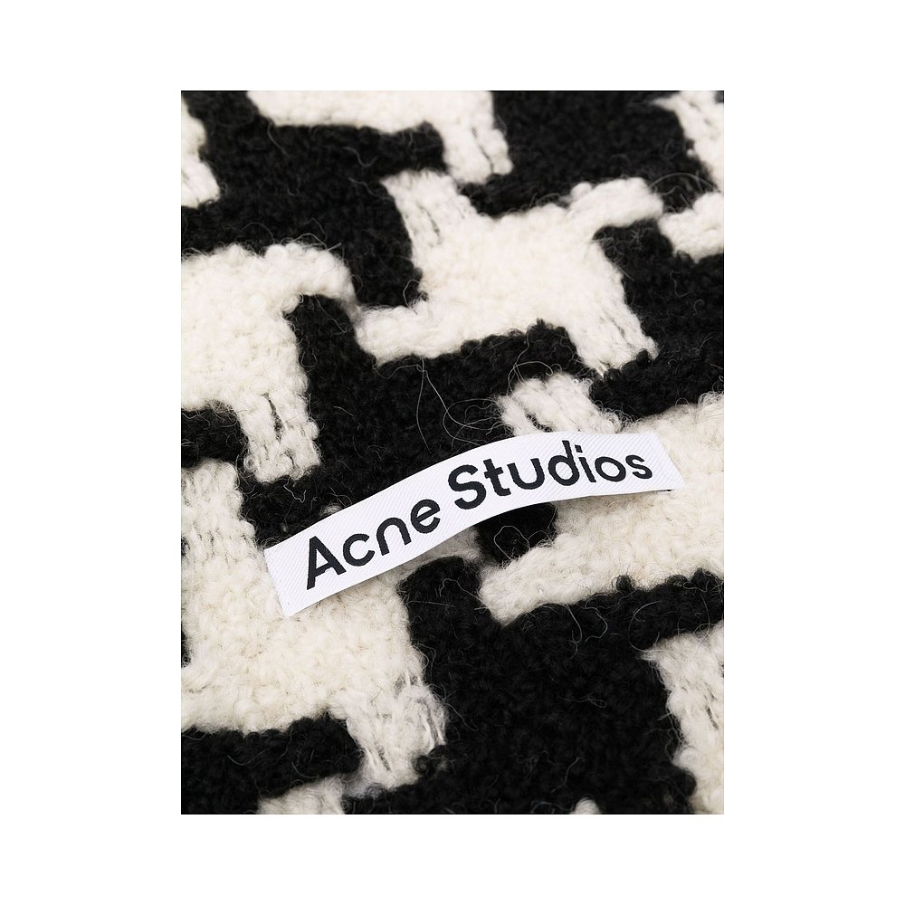 香港直邮Acne Studios千鸟格纹针织围巾 CA0153-图0