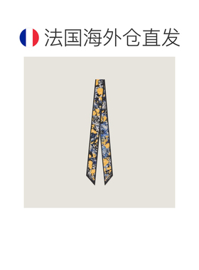 自营欧洲直邮Givenchy纪梵希 印花女士海军蓝/黄色丝绸发带发饰