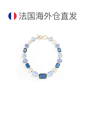 自营欧洲直邮Ralph Lauren拉夫劳伦 女士金色/蓝色镀金宝石项链