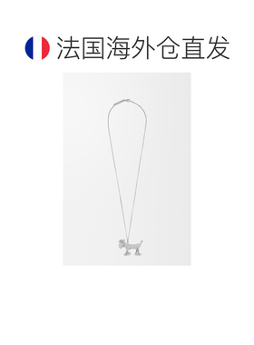 自营欧洲直邮LOEWE罗意威 女士银色黄铜腊肠犬项链