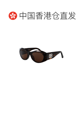 1h可退 香港直邮BALENCIAGA 女士太阳镜 BB0396SK002 SS2026 棕色