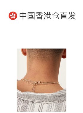 1h可退 香港直邮ASOS 男士 festival 设计半宝石吊坠项链(三件套)