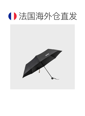 自营欧洲直邮HUGO BOSS雨果 Mini Iconic男士黑色黄铜迷你雨伞