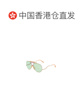 香港直邮CHLOÉ 女士眼镜 CE154SMETAL847 AW2025 白色 徽标太阳镜