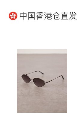1h可退 香港直邮ASOS 男士 设计尖角椭圆形青铜色渐变烟灰色镜片