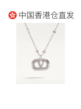 香港直邮VALENTINO 女士项链 WJ0AQ2QEUDFH AW2025 银色 徽标项链