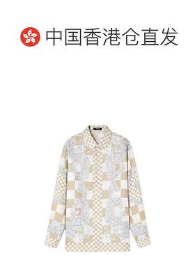 香港直邮Versace 长袖衬衫 10121411A10777范思哲真丝