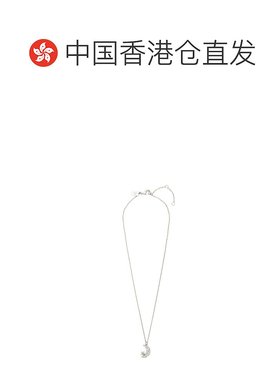 香港直邮Coach 月亮吊坠项链和耳环两件装 518495蔻驰锆石