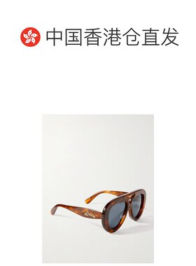 香港直邮LOEWE 罗意威 女士 飞行员龟甲色醋纤太阳眼镜 LW40144U5
