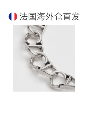 自营1h可退 欧洲直邮Dior迪奥 CD Icon男士做旧银色手链配饰