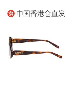 1h可退 香港直邮LOEWE 罗意威 女士 棕色 Triangle Slim 太阳镜 L