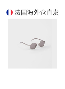 自营欧洲直邮PRADA普拉达 男士灰色金属标志性金属牌太阳镜