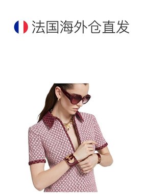 自营欧洲直邮Gucci/古驰 Interlocking系列女士安可拉红树脂互扣G