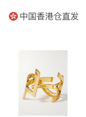 1h可退 香港直邮Saint Laurent 圣罗兰 女士 Cassandre 镀金手镯