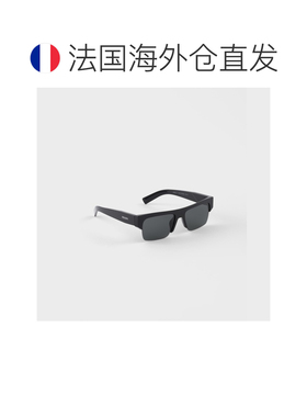 自营欧洲直邮PRADA普拉达 男士深灰色镜片醋酸纤维太阳镜
