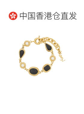 Saint Laurent 圣罗兰 女士 Cassandre 镀金珐琅配饰手镯手链 A00