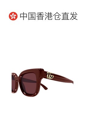 香港直邮Gucci 古驰 女士 几何框太阳镜 GG1828S red红色 舒适时