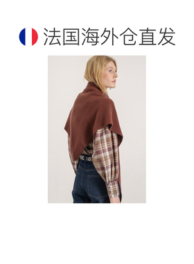 自营欧洲直邮Mardi Bandana女士砖红色羊毛混纺三角围巾披肩配饰